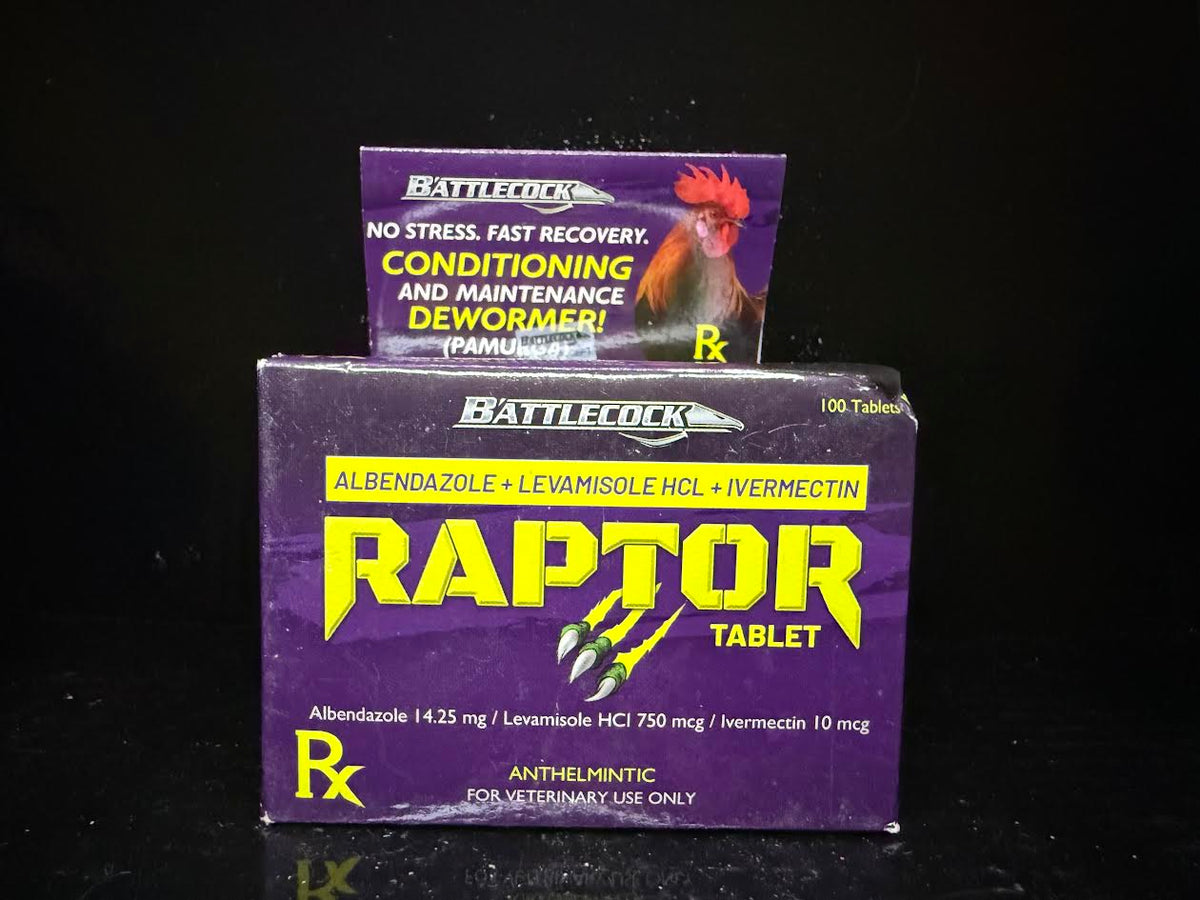 Battlecock Raptor Dewormer (100 Tablets)