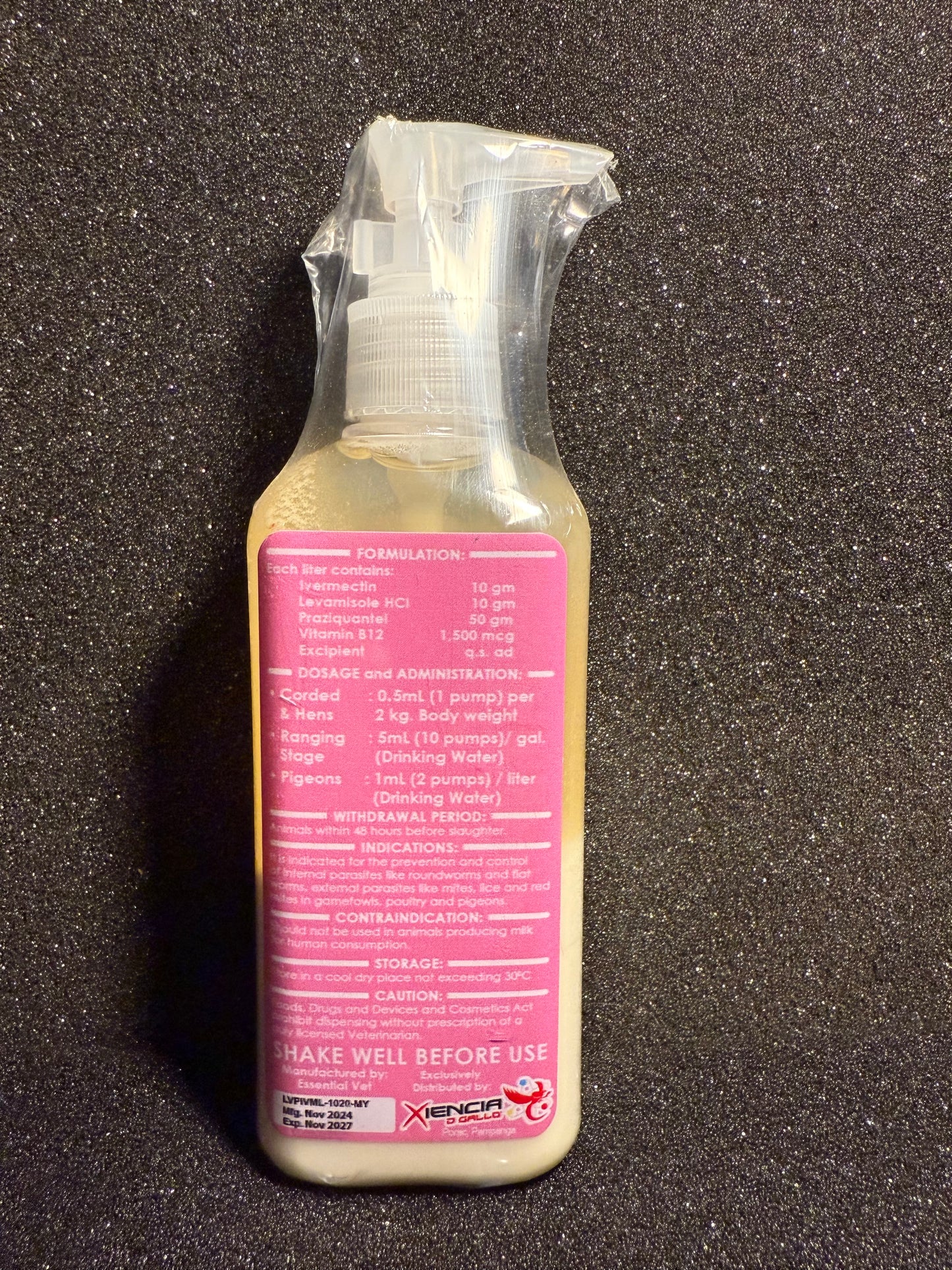 Xiencia D' Gallo Liquid Dewomer (250ml) Bottle