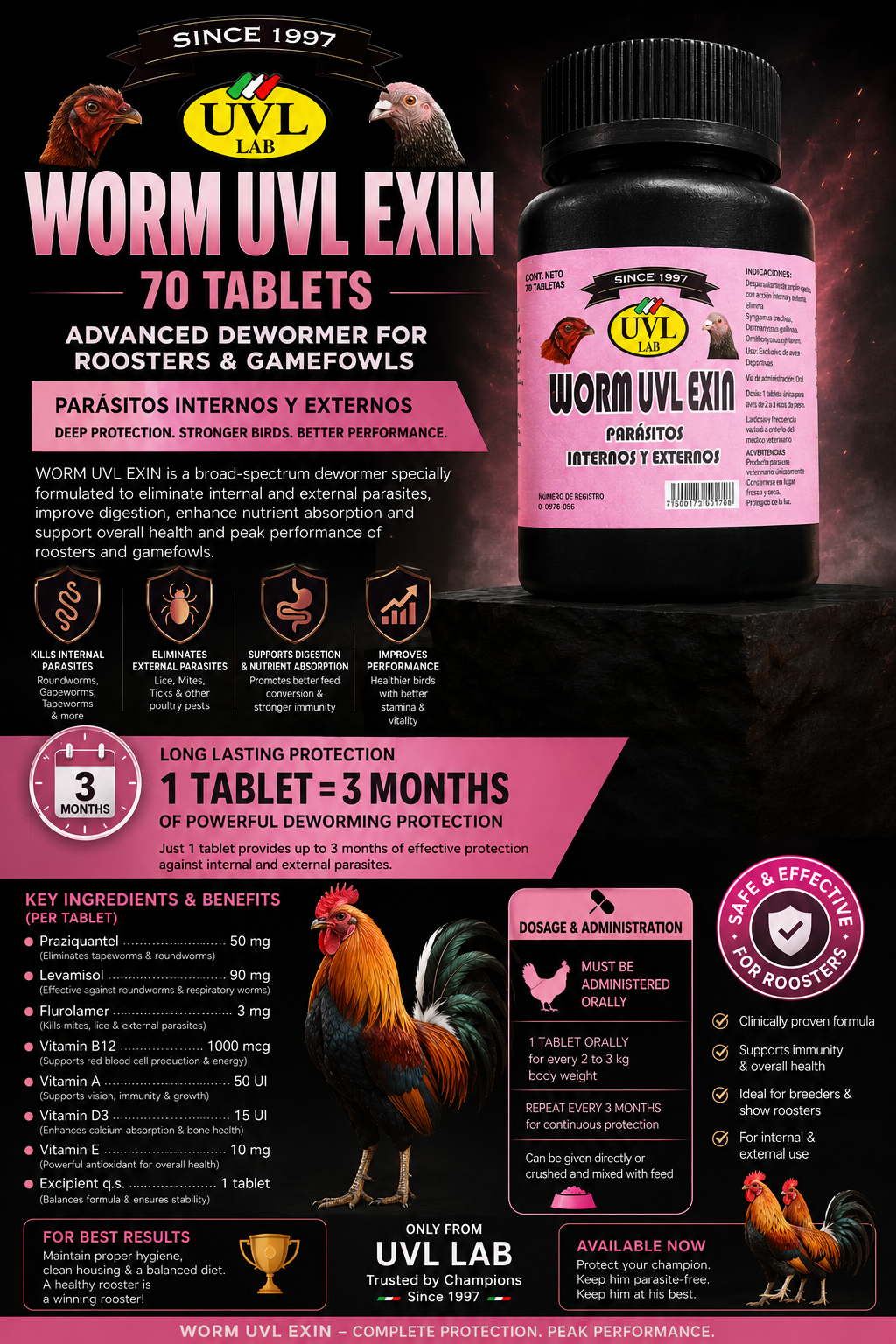 Worm UVL EXIN (20 Tablets)