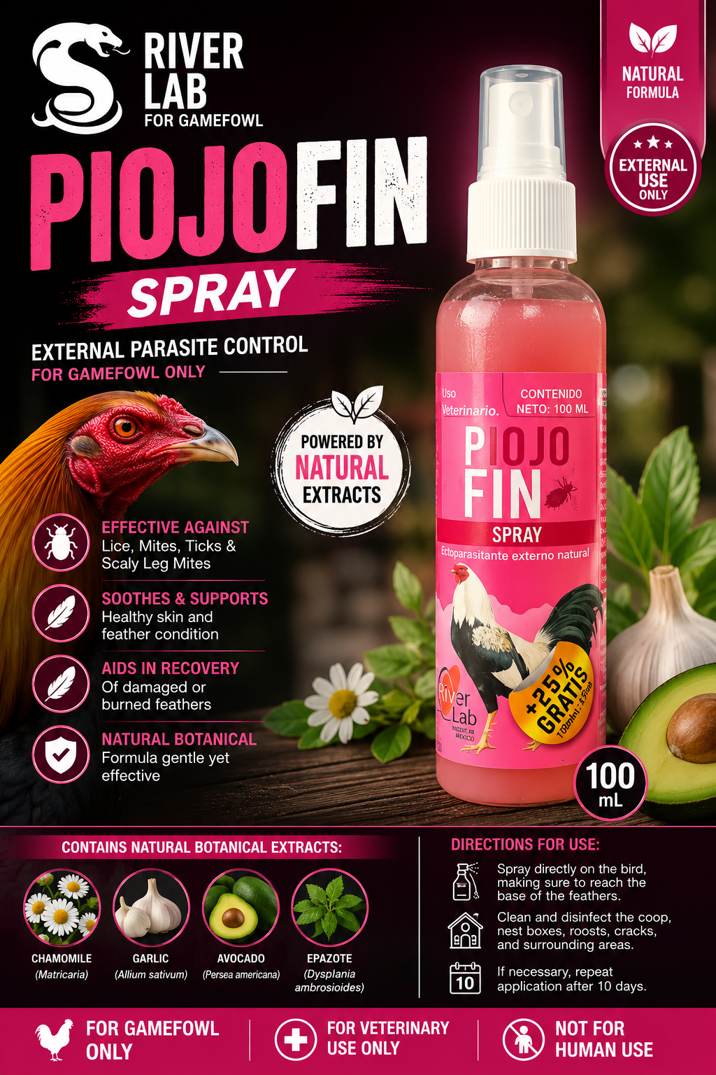 River Lab Piojo Fin Spray (125ml)