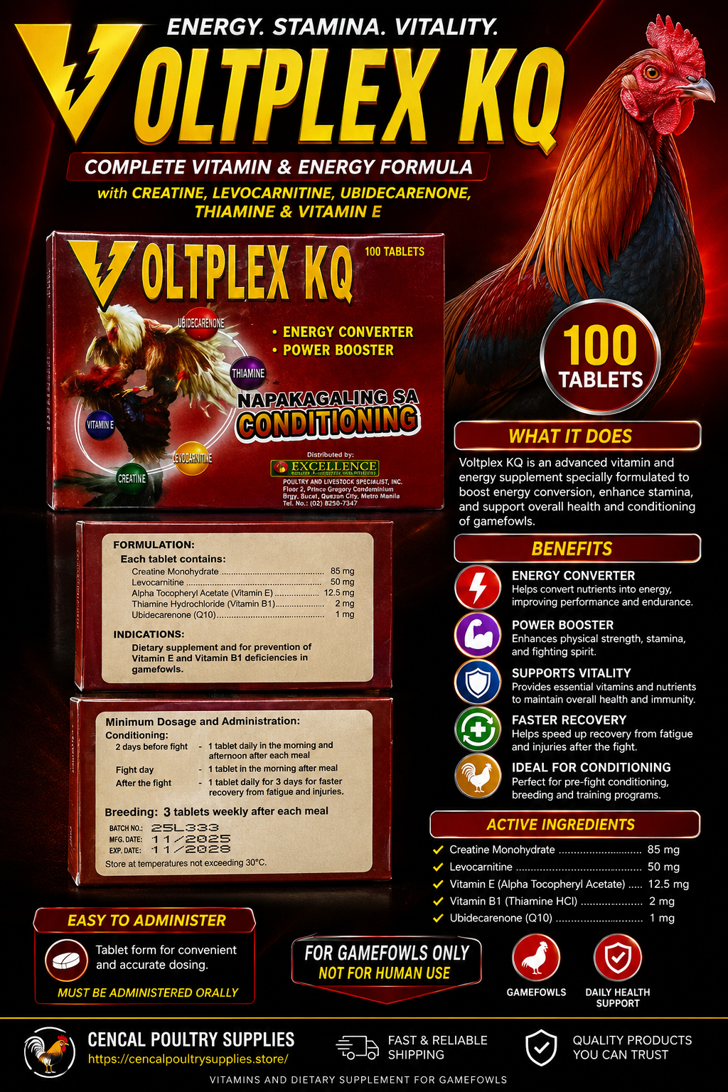 Voltplex KQ Excellence (100 Tablets)