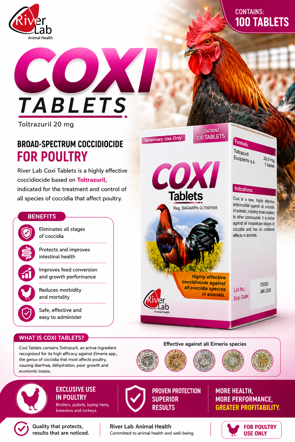 River Lab Coxi (100 Tablets)