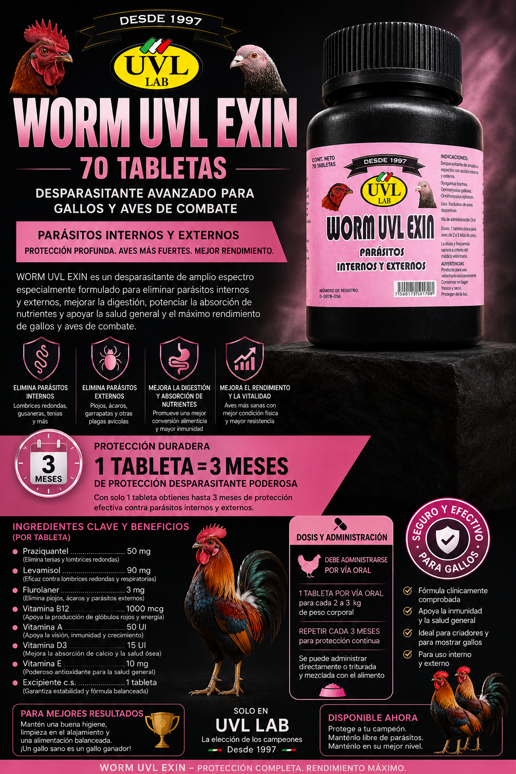Worm UVL EXIN (20 Tablets)