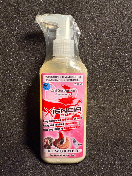Xiencia D' Gallo Liquid Dewomer (250ml) Bottle