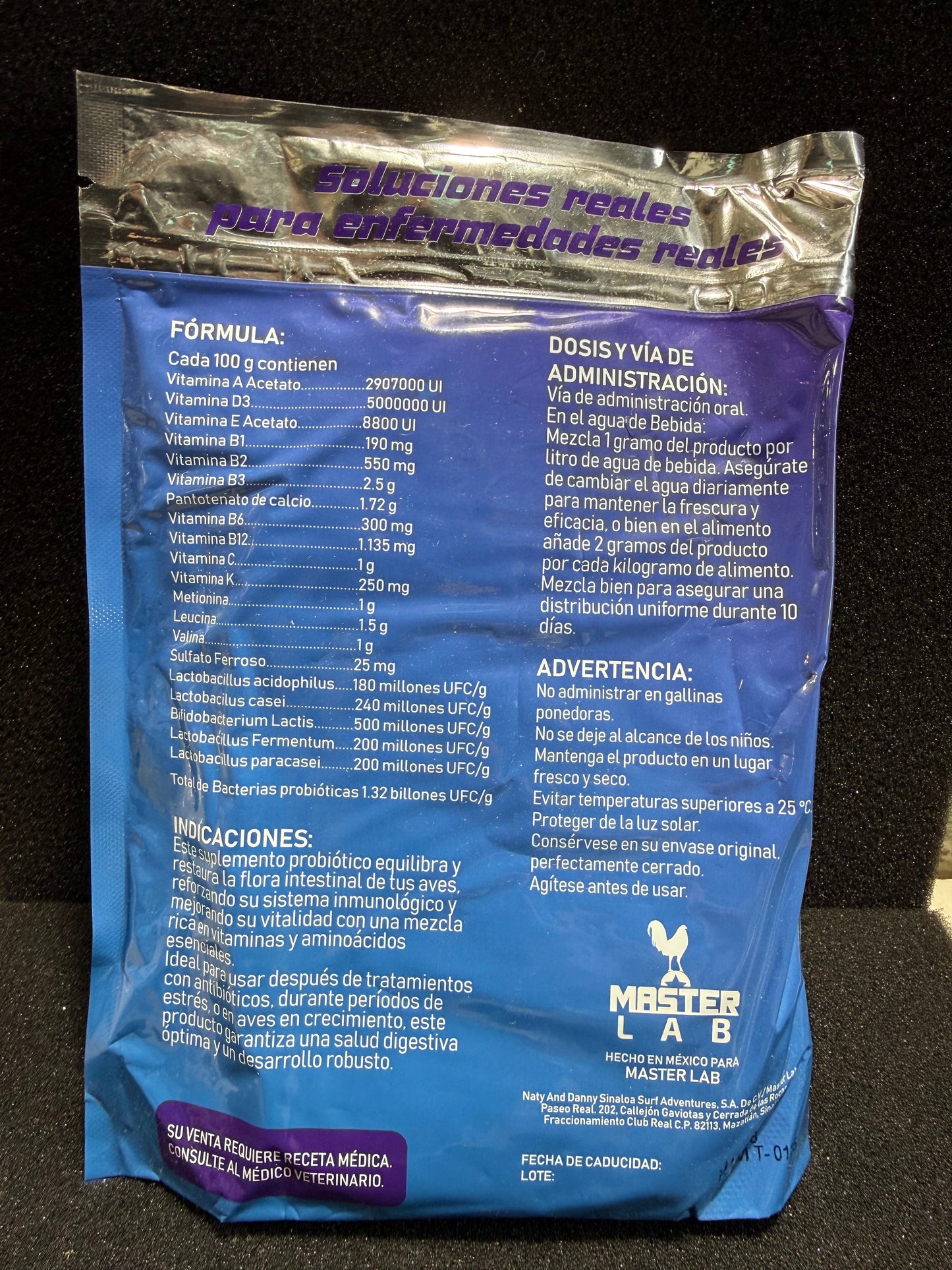 Master Lab Prob-Vit Vitamins - Probiotics - Amino Acids (500g)