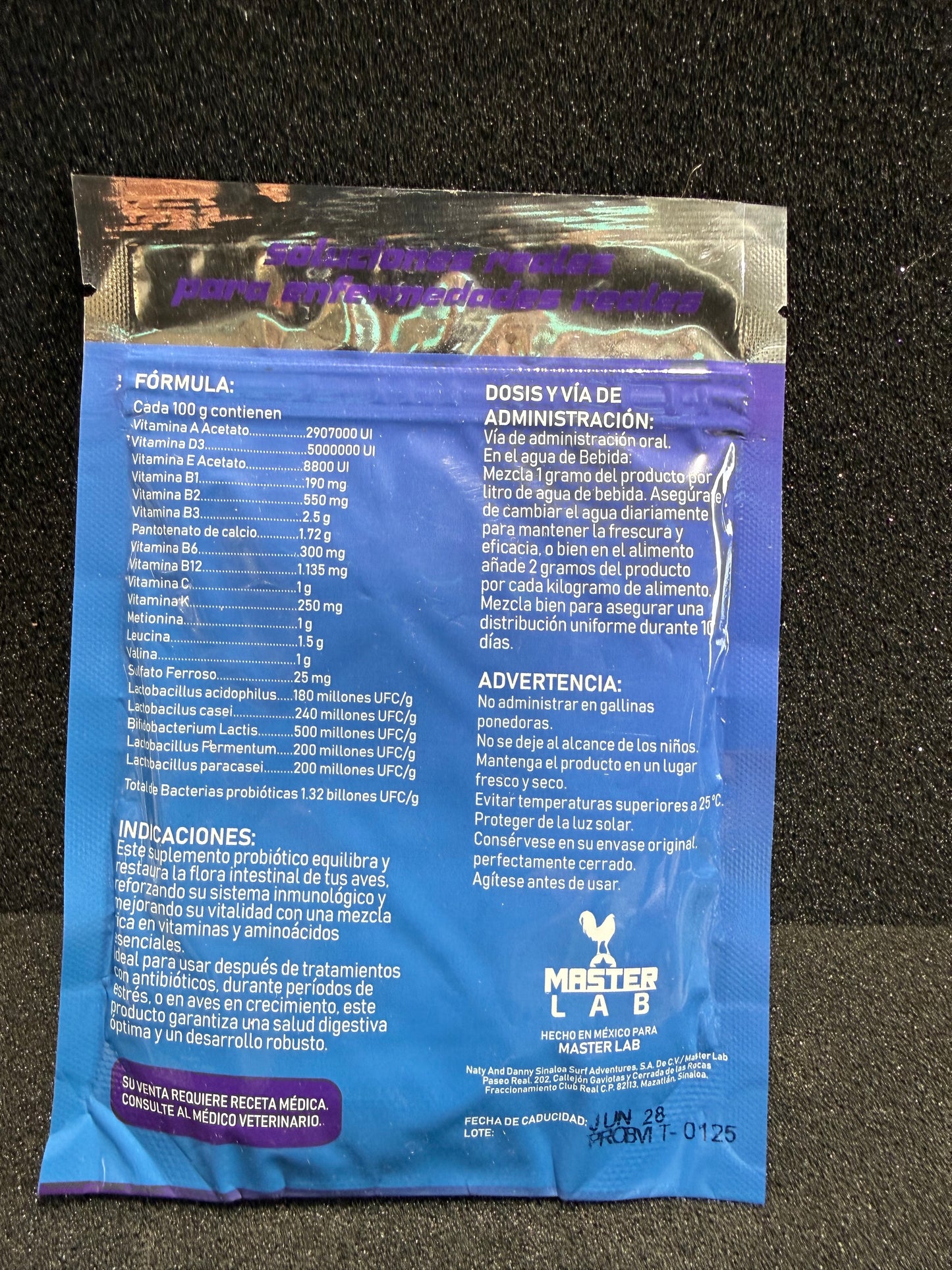 Master Lab Prob-Vit Vitamins - Probiotics - Amino Acids (100g)