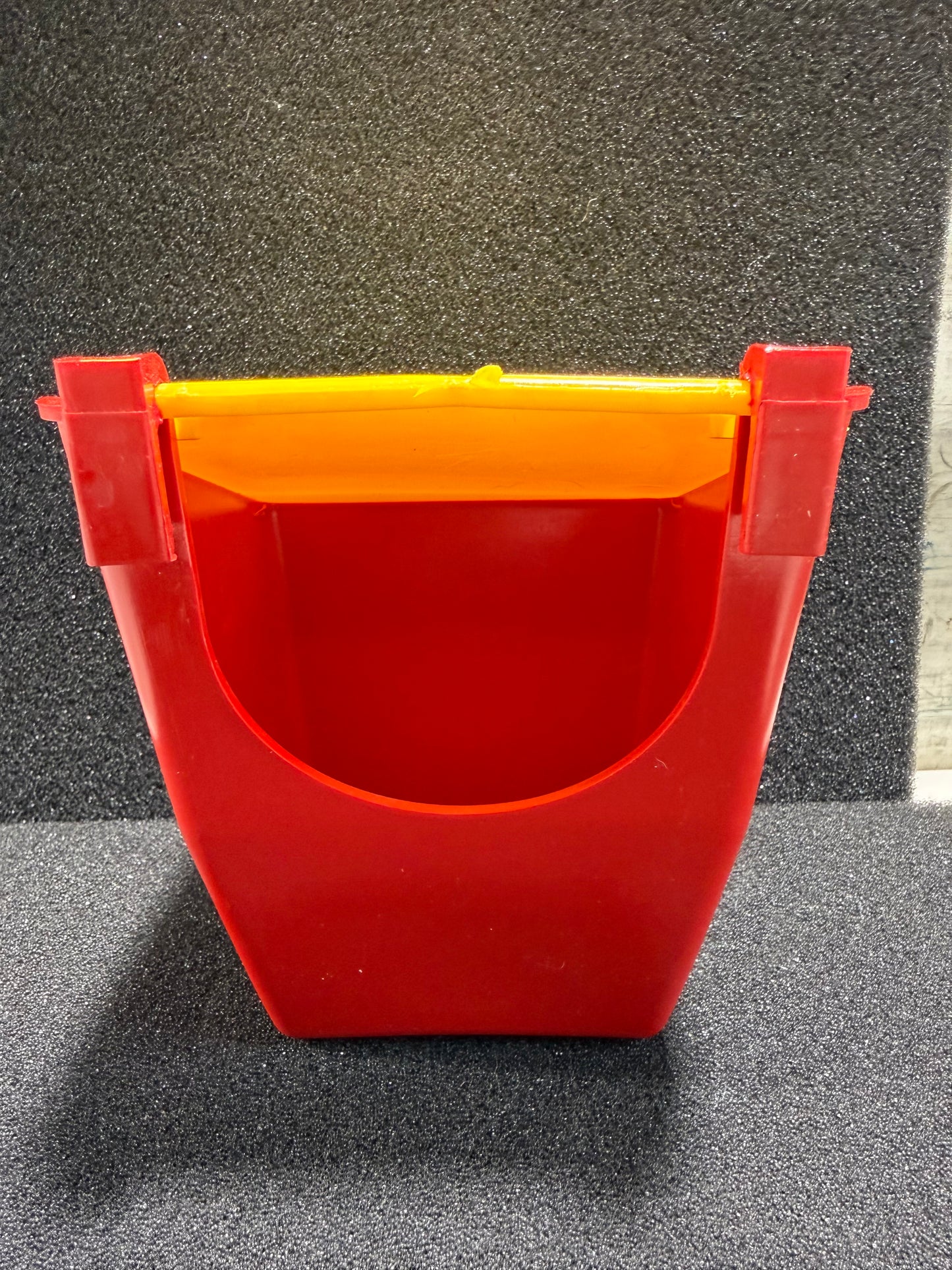 50 Red Feeder with Yellow Lids Cups/ Comederos (Case of 50)