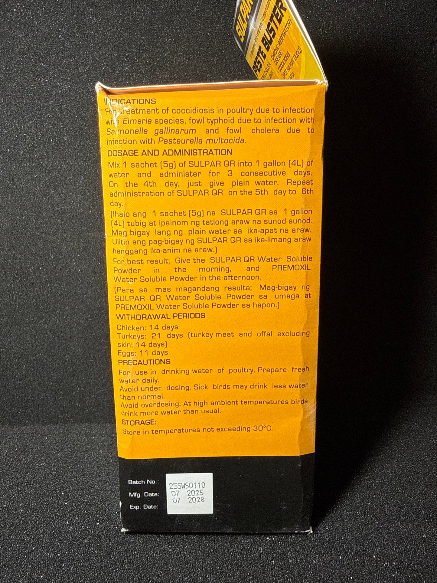 Battlecock Sulpar QR (50sachetsX5gr)
