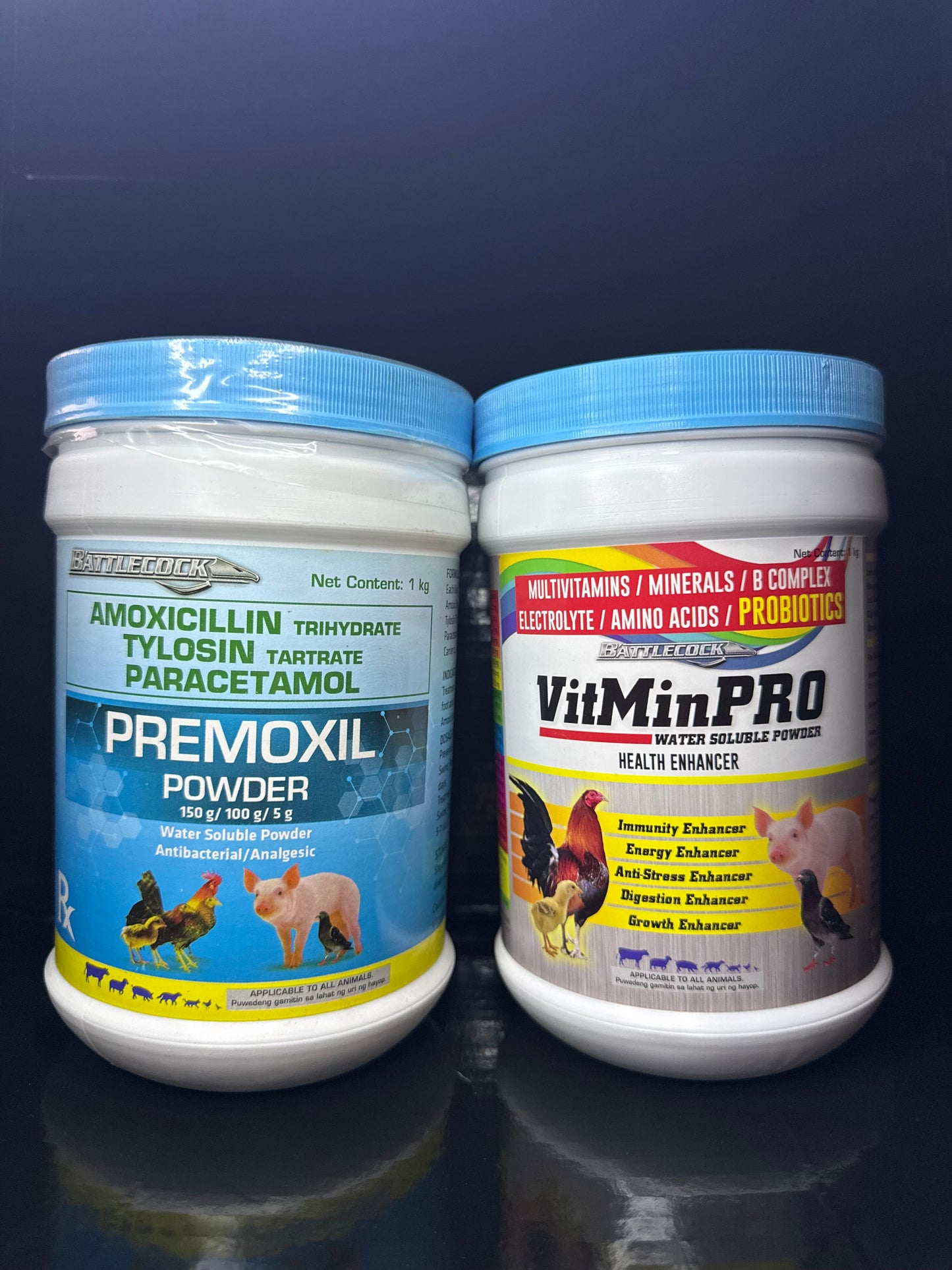 Premoxil 1kg Tub Powder & VitMin Pro 1kg Tub Powder Bundle