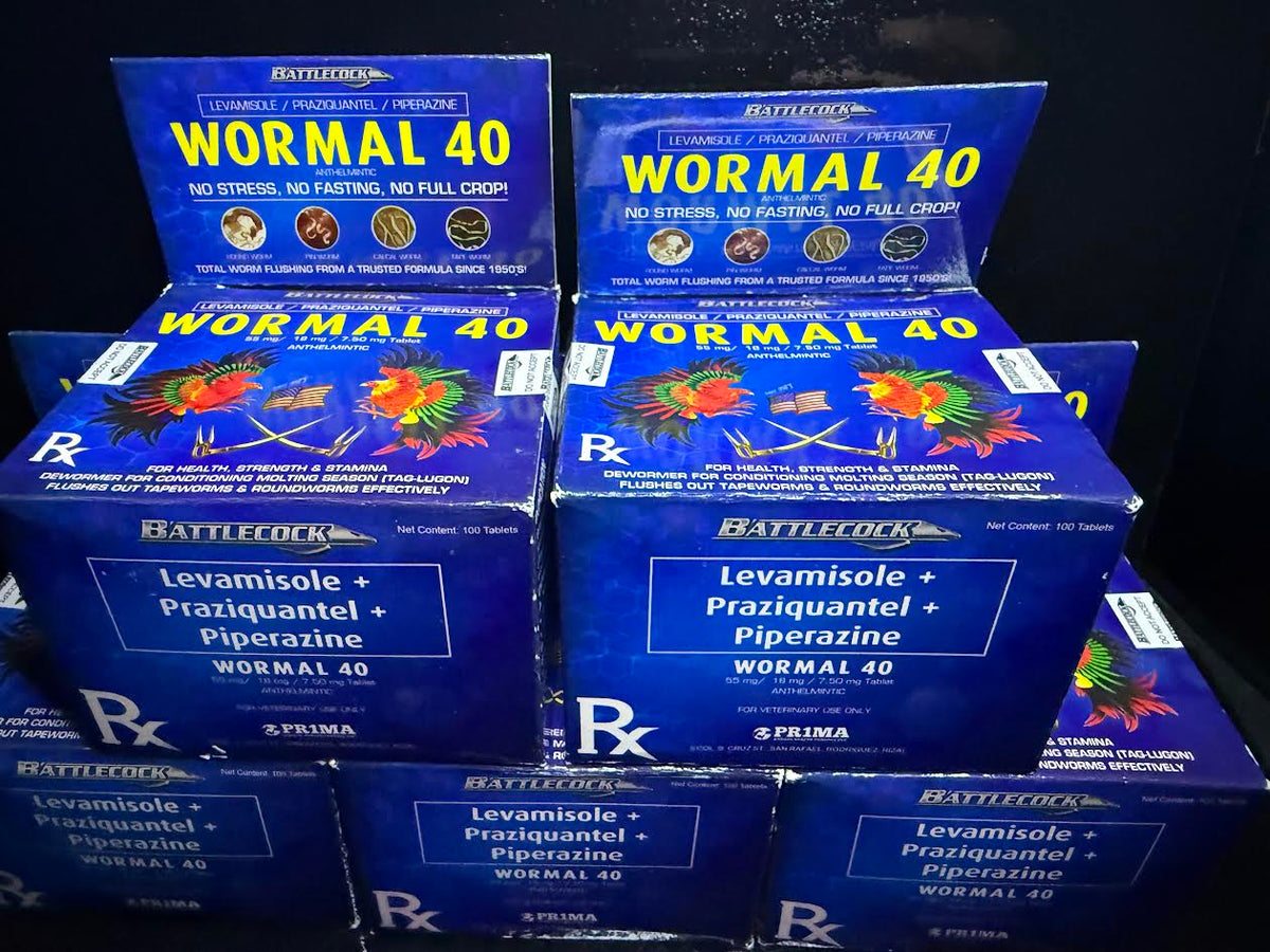 NEW Battlecock Wormal 40 5 Box Bundle Deal (100 Tablets Each Box)