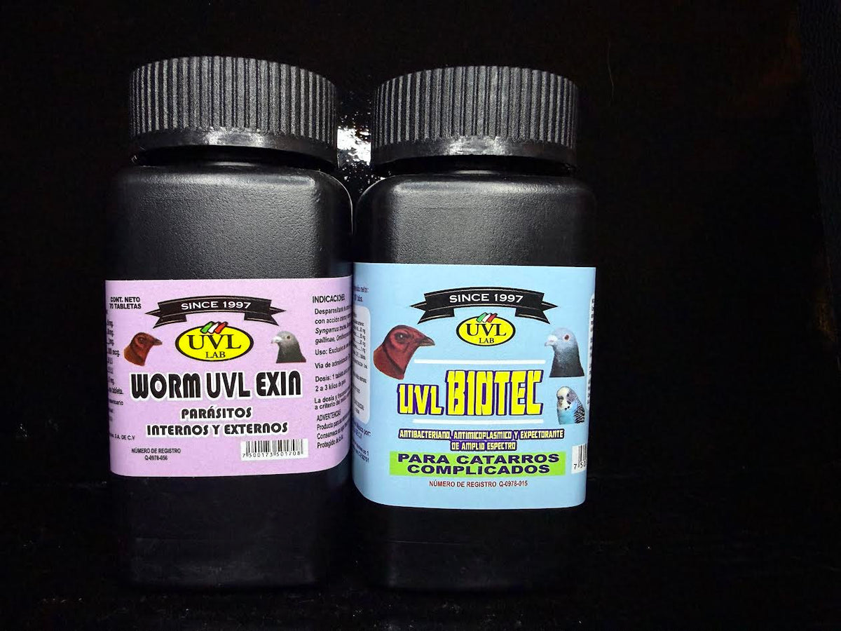 UVL Worm EXIN 70 Tablets & Biotec 100 Tablet Bundle