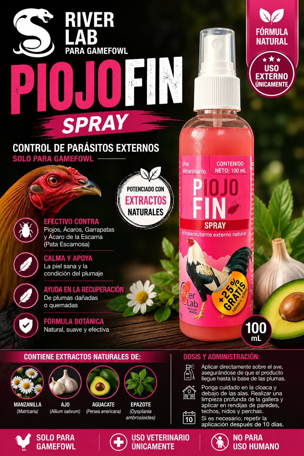 River Lab Piojo Fin Spray (125ml)